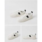 کفش اسپرت سفید مشکی 12389 - تصویر 26